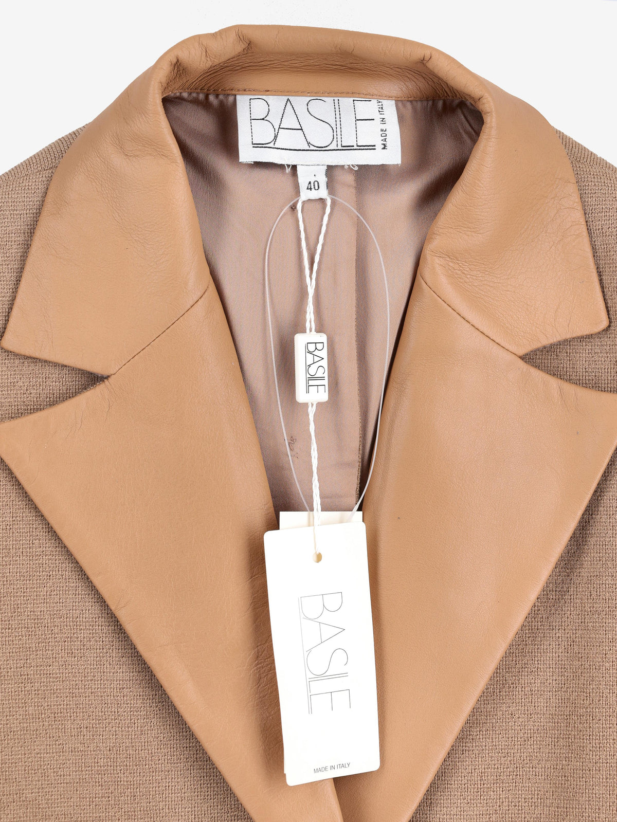 Basile Beige Two-Piece With Leather Inserts W2511.55  Basile 