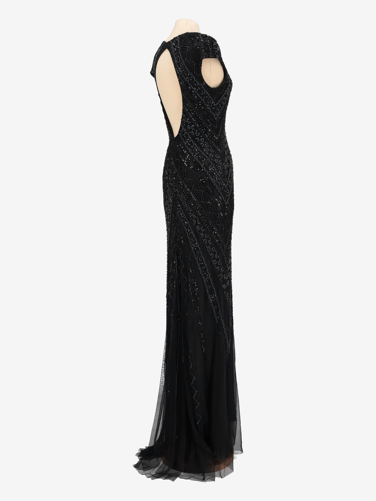 Vintage Black Beaded Dress