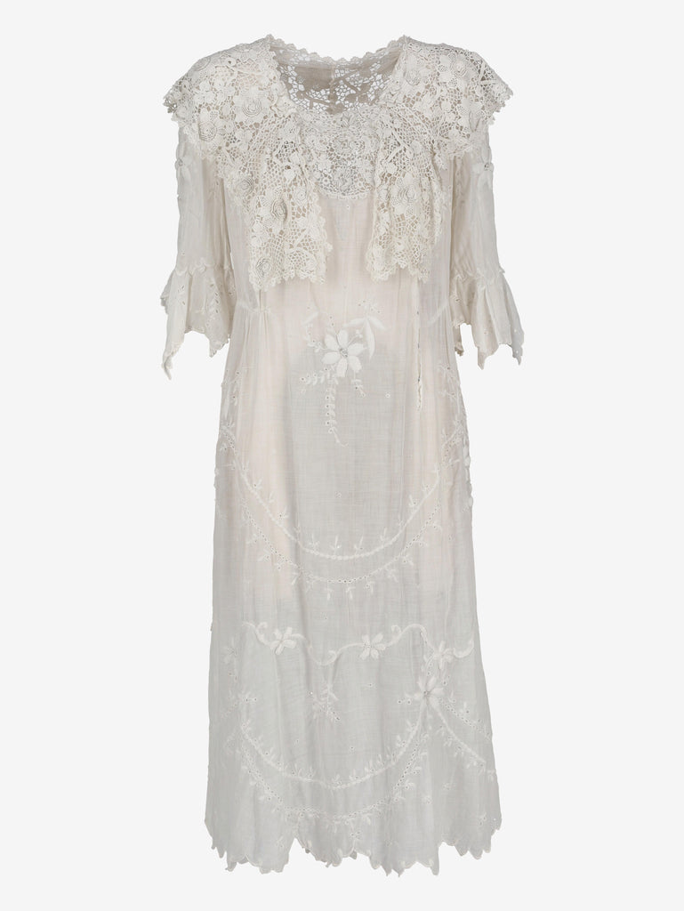 Antique 1800s Lace Nightgown L0000014  Vintage 