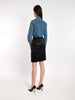1990s Black Thierry Mugler pencil skirt in silk and cotton M1601902  Thierry Mugler 