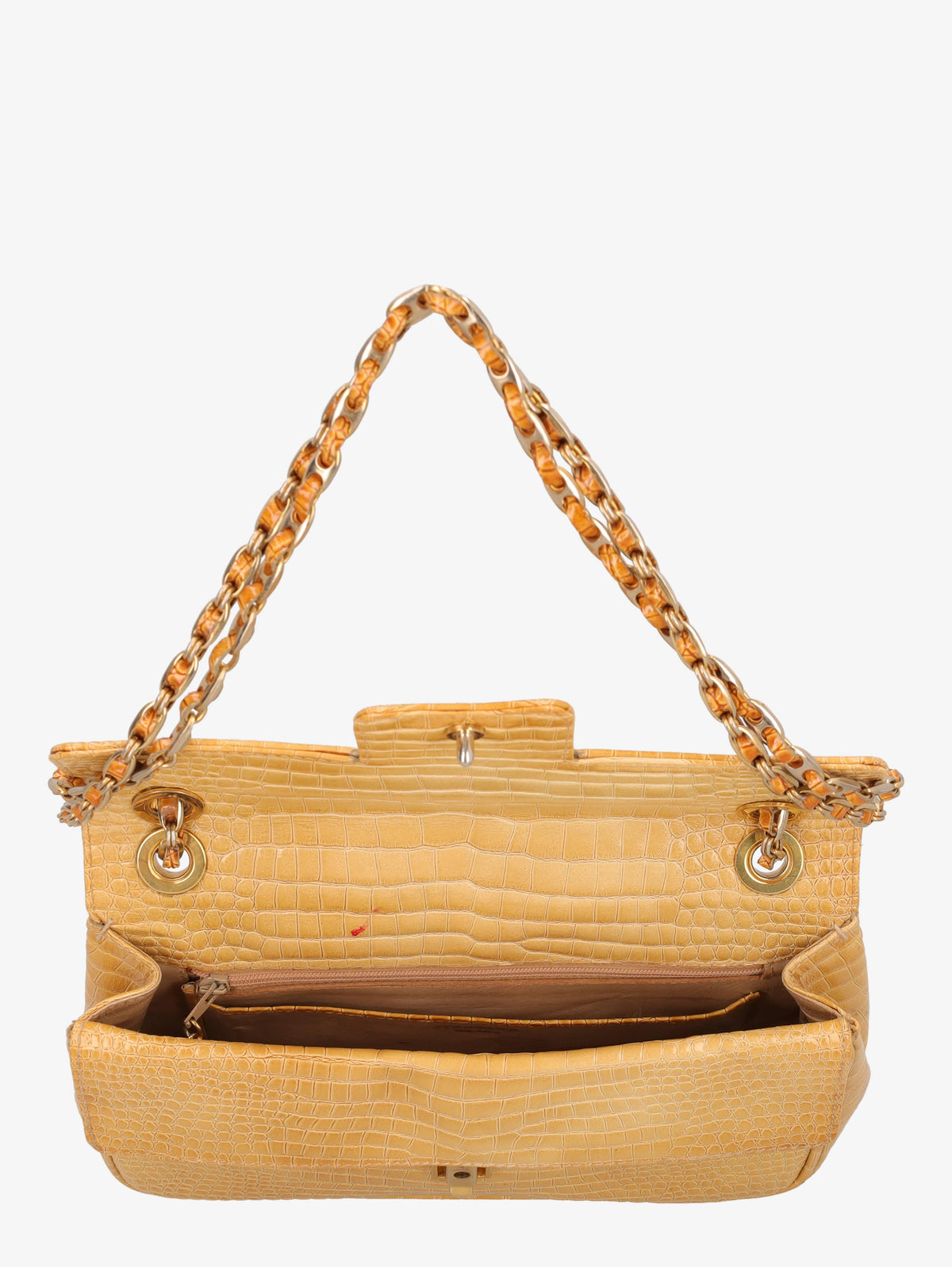 Pirovano Yellow Cocco Shoulder Bag