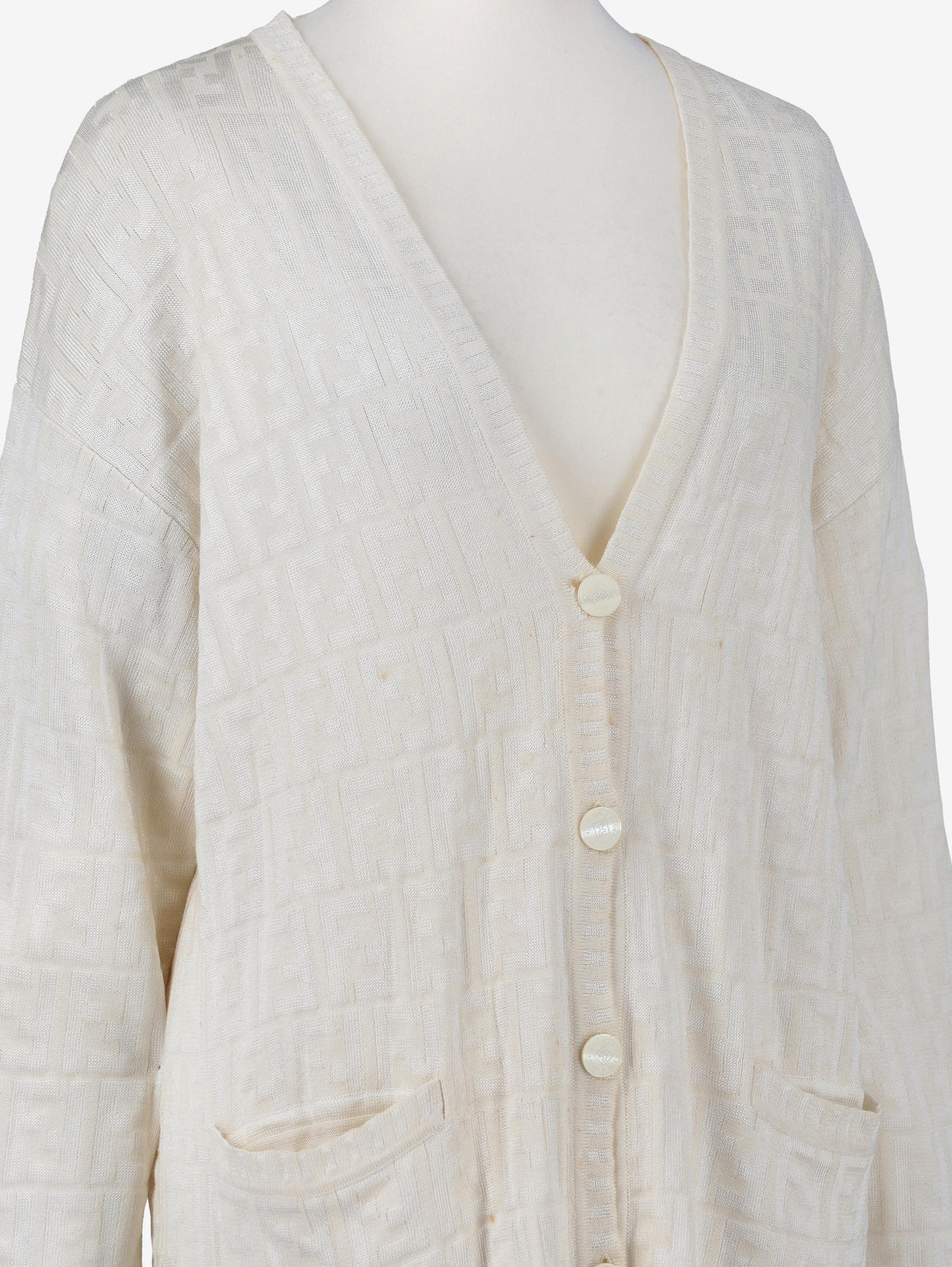 Fendi Knitted Logoed Cardigan