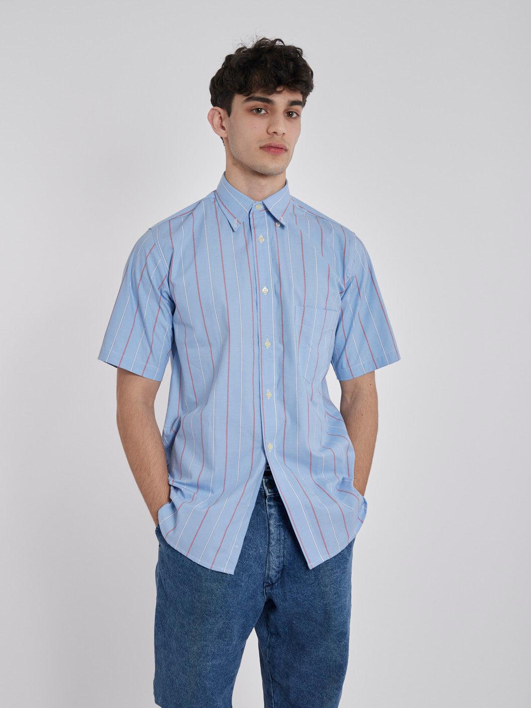 1990s light blue cotton half sleeve Levi Strauss&Co shirt W22032413  Levi's 
