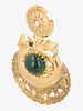 Correani Green Stone Dangle Earrings