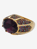 Kenneth Jay Lane Violet Oval Ring CVR24.1.148  Kenneth Jay Lane 