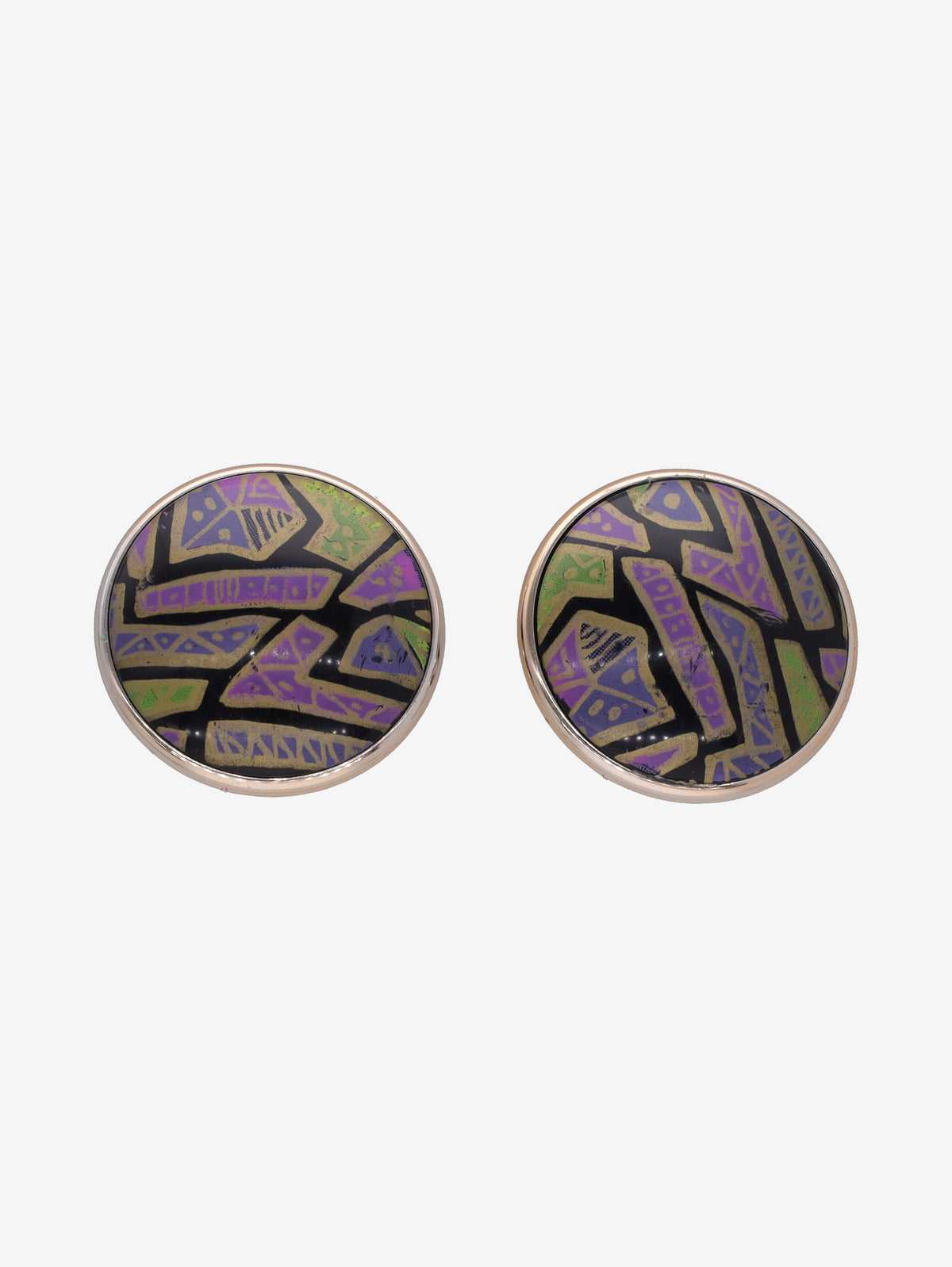 Enrico Coveri Vintage 1980s Clip on Earrings L0000067  Enrico Coveri 