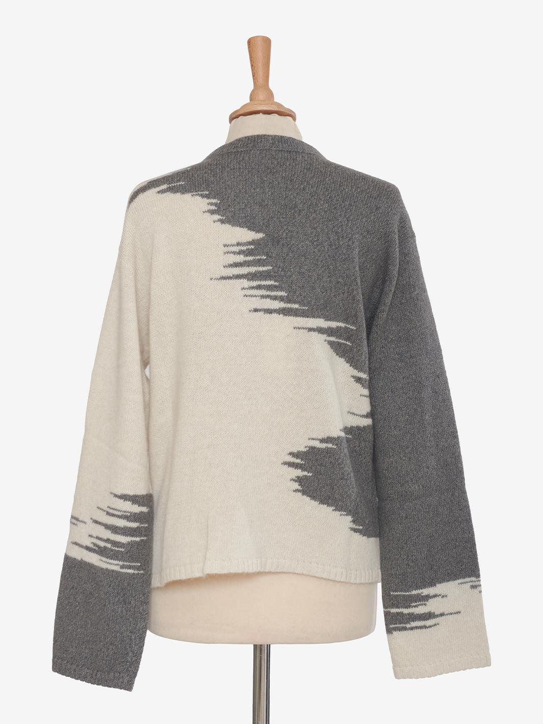 Maglia Krizia Grigio Melange Ricamo Iena