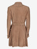 Tod's Long Suede Leather Coat with Belt and Buckle Details W7426.16  Tod's 