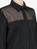 Basile Black Shirt With Transparent Detail W2511.72  Basile 