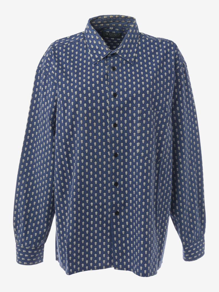 Souleiado Vintage Blue Provencal Shirt WCV241010281  Souleiado 