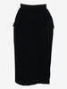 Valentino Boutique Long Velvet Skirt with Jewel Buttons MR260725.157  Valentino 