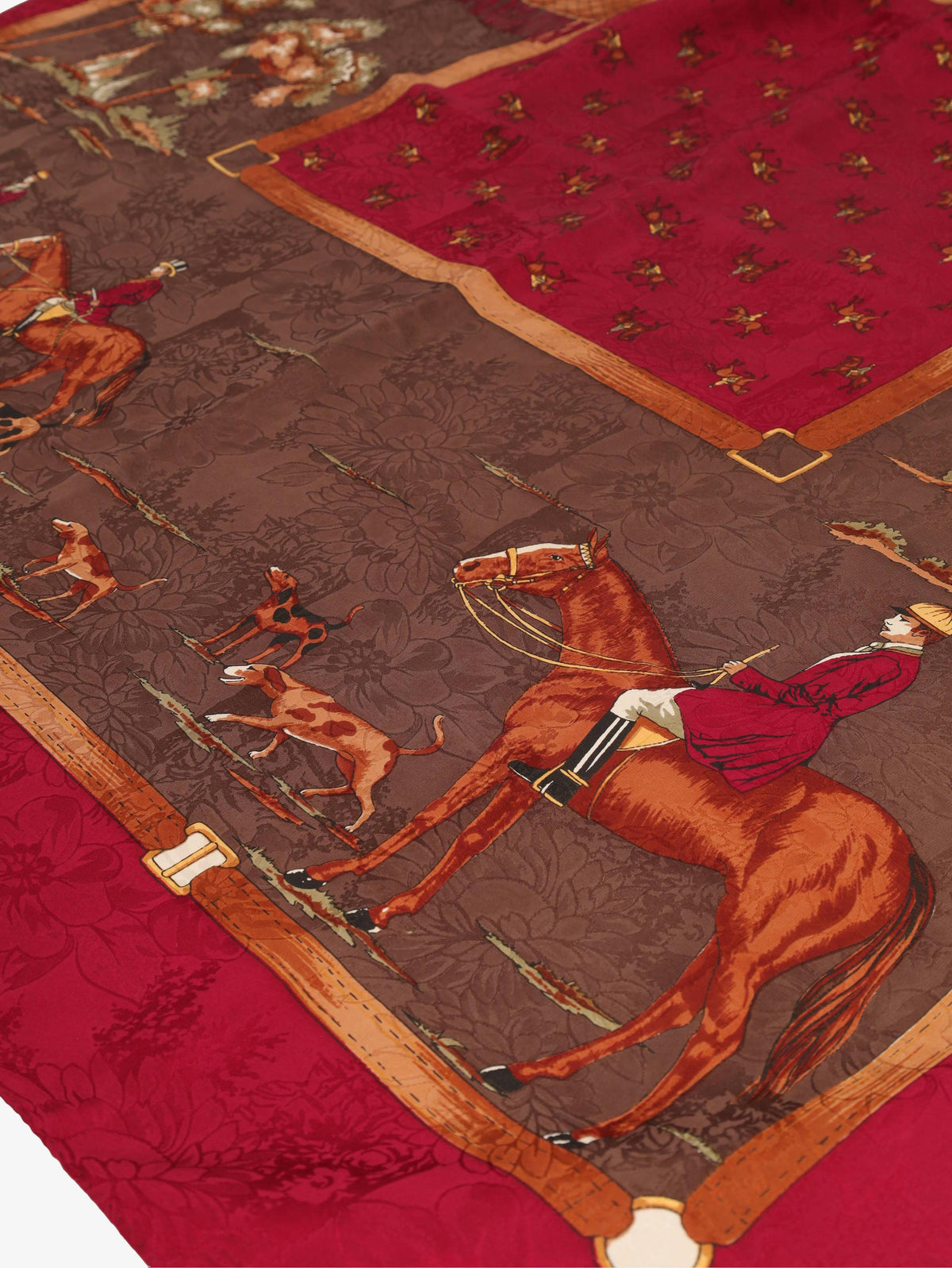 Vintage Equestrian Print Foulard WCV300625.33  Vintage 