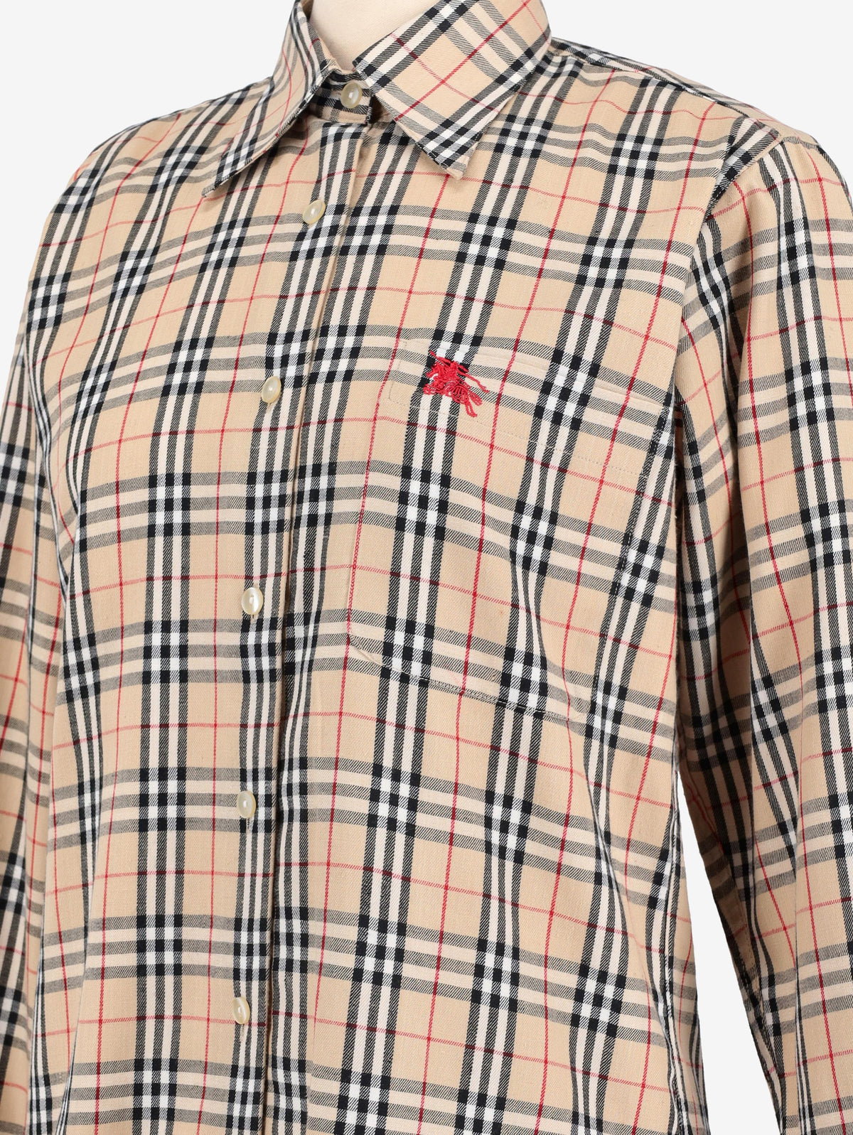 Burberry Beige Check Shirt W24121240  Burberry 