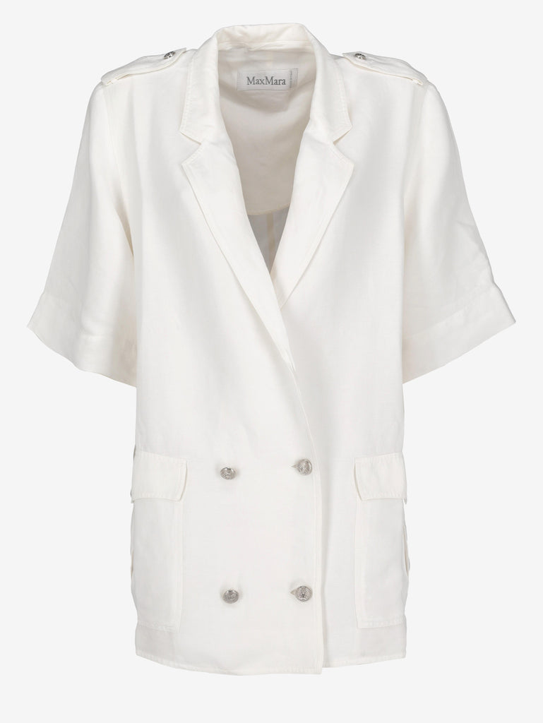 MaxMara Sailor-Inspired Linen Blazer W150626.17  Max Mara 