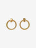 Vintage Gold-Tone Hoop Clip-On Earrings W13426.13  Vintage 