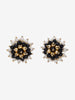 Vintage Black Beaded Earrings