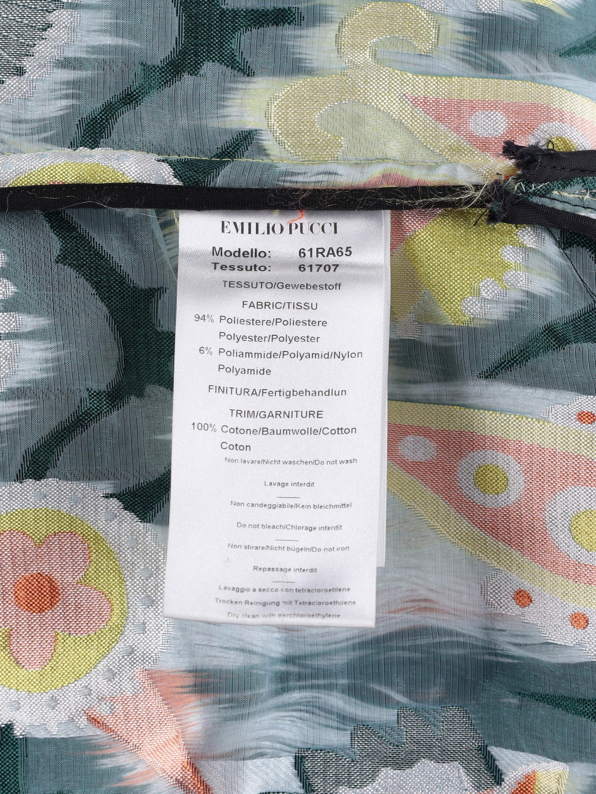 Emilio Pucci Multicolor Fringe Brocade Coat CVM26.6.75  Emilio Pucci 