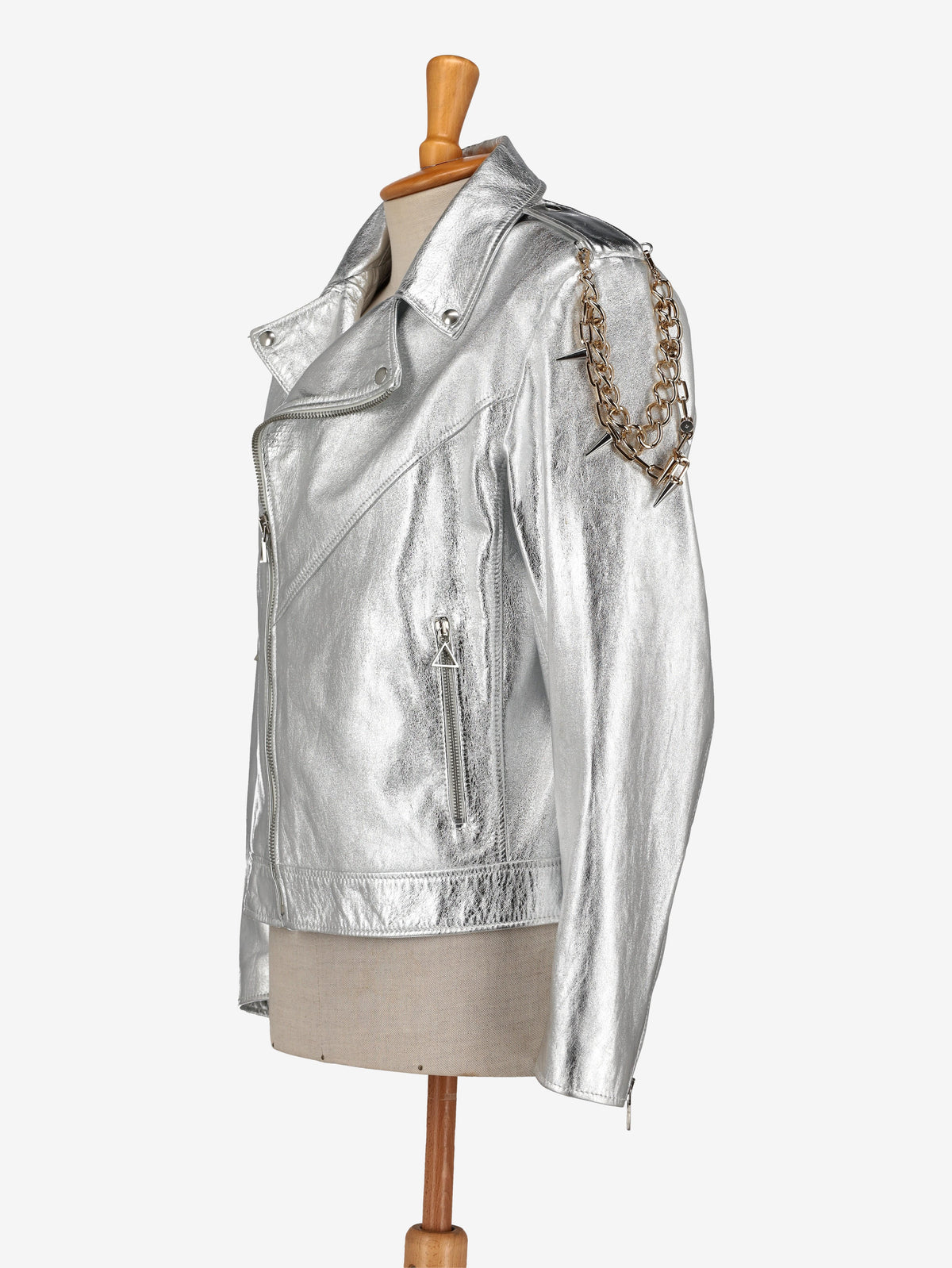Collini Silver Leather Jacket WCV250886  Collini 