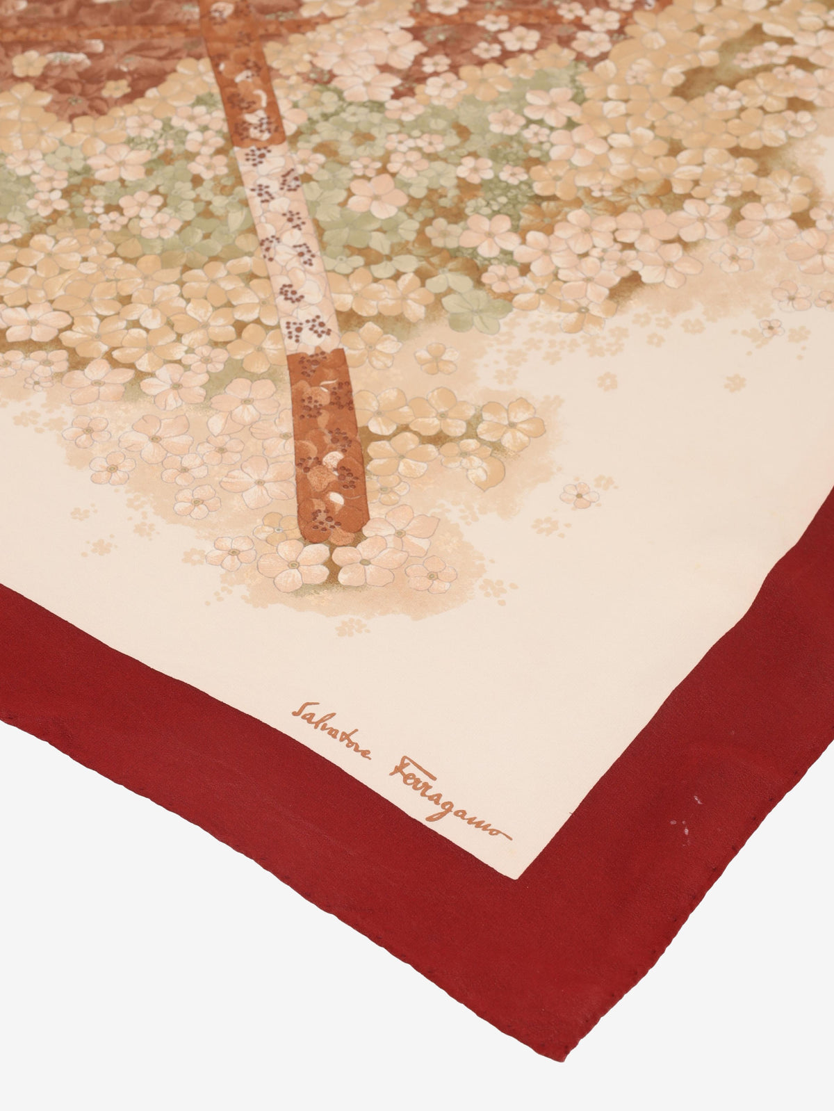 Salvatore Ferragamo Silk Scarf with Rowing Regatta Motif W150626.30  Ferragamo 