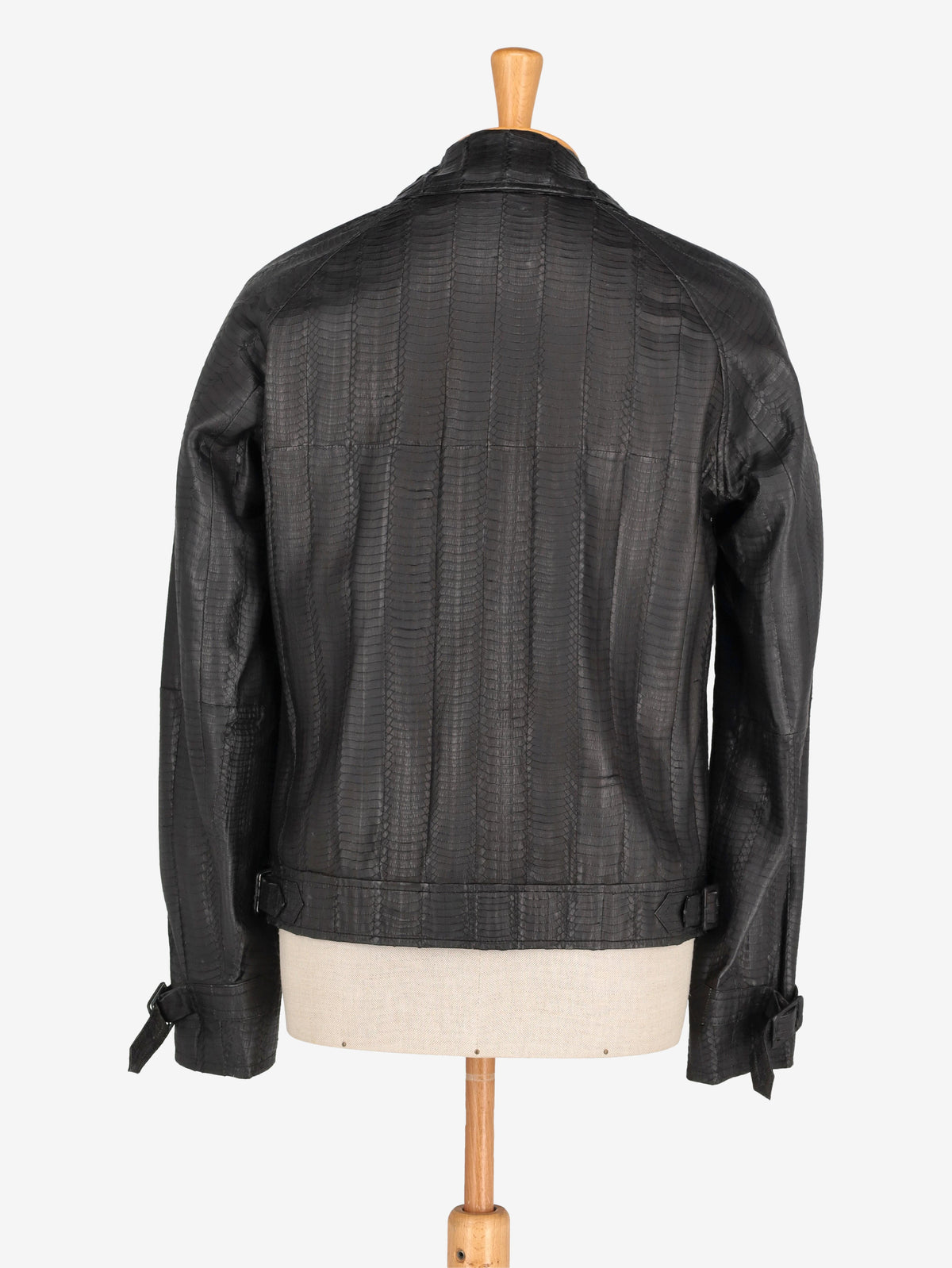 Larusmiani Black Snakeskin Leather Jacket WCV161224_63  Larusmiani 