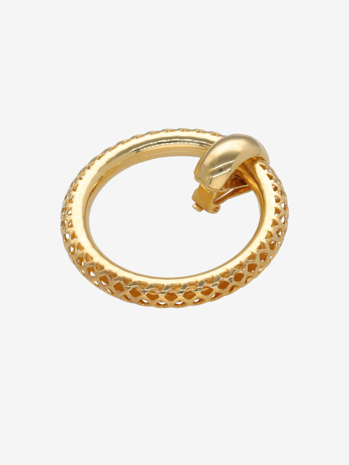 Vintage Gold-Tone Hoop Clip-On Earrings W13426.13  Vintage 