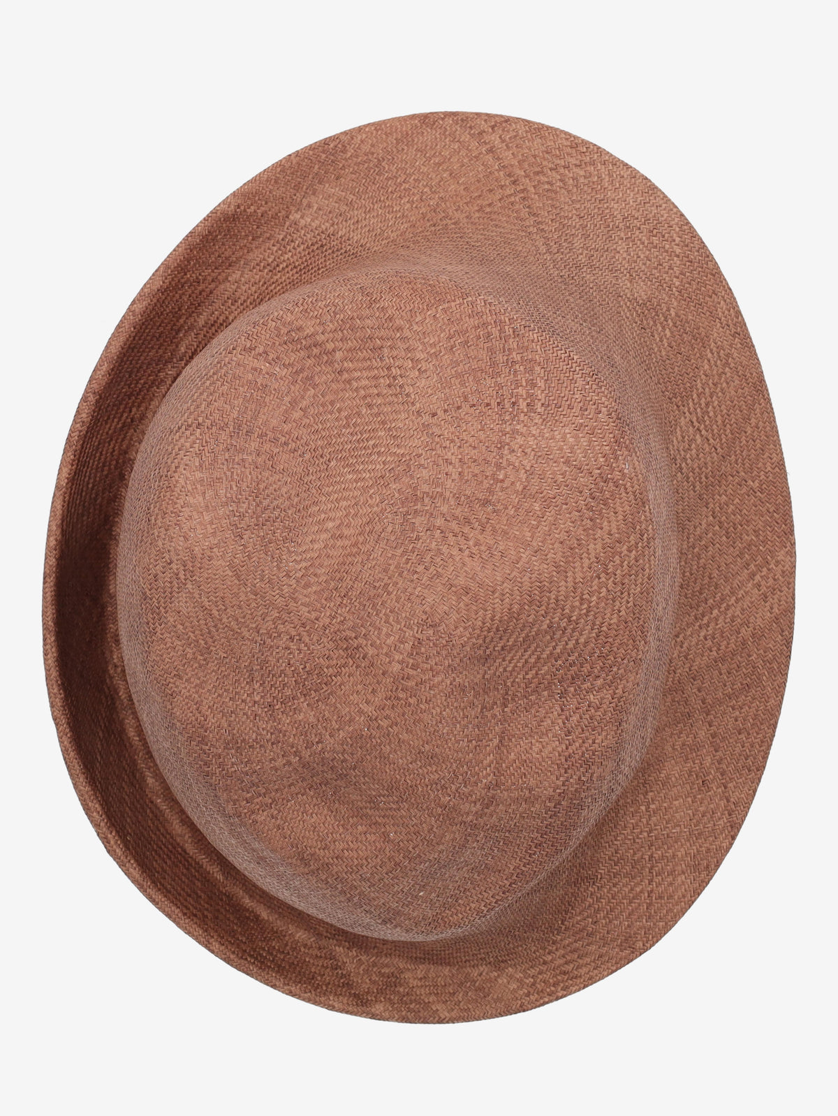 Agnona Vintage Woven Hemp Hat in Burnt Brown W22041111  Altuna 