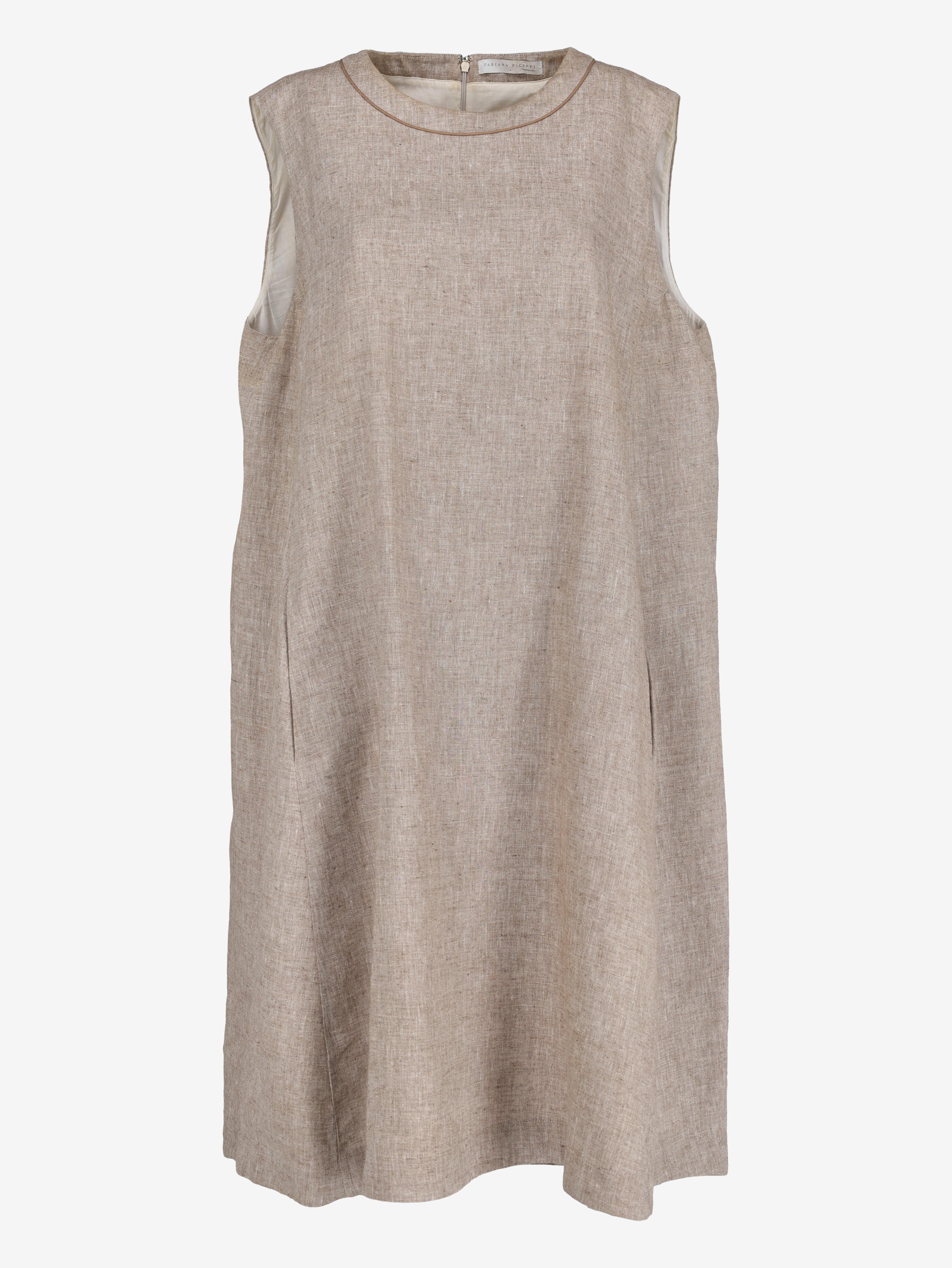 Fabiana Filippi Linen & Silk Summer Dress Fabiana Filippi Linen & Silk Summer Dress