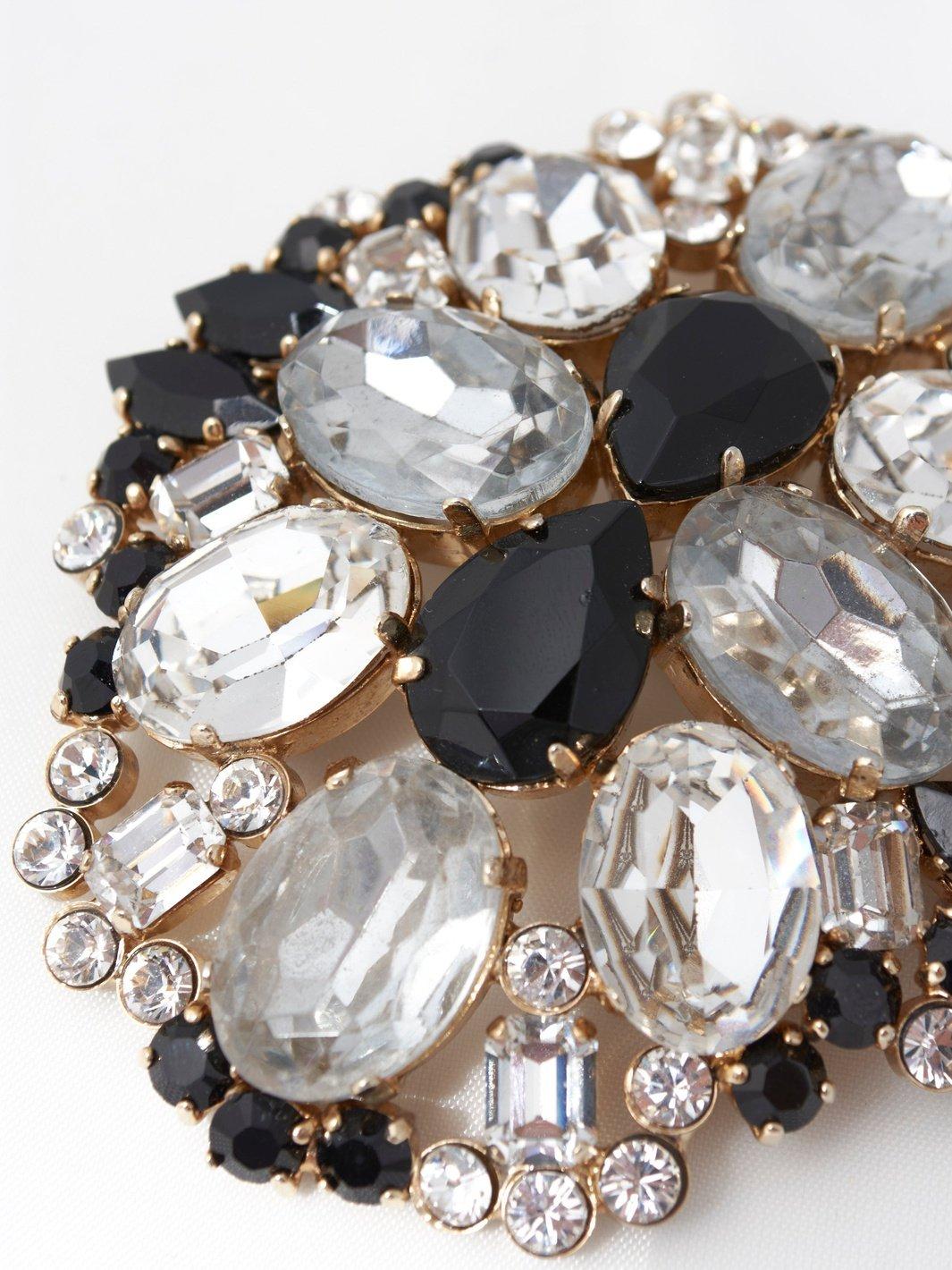 Gianfranco Ferrè brooch with black stones, 1980 W22062801  Gianfranco Ferré 