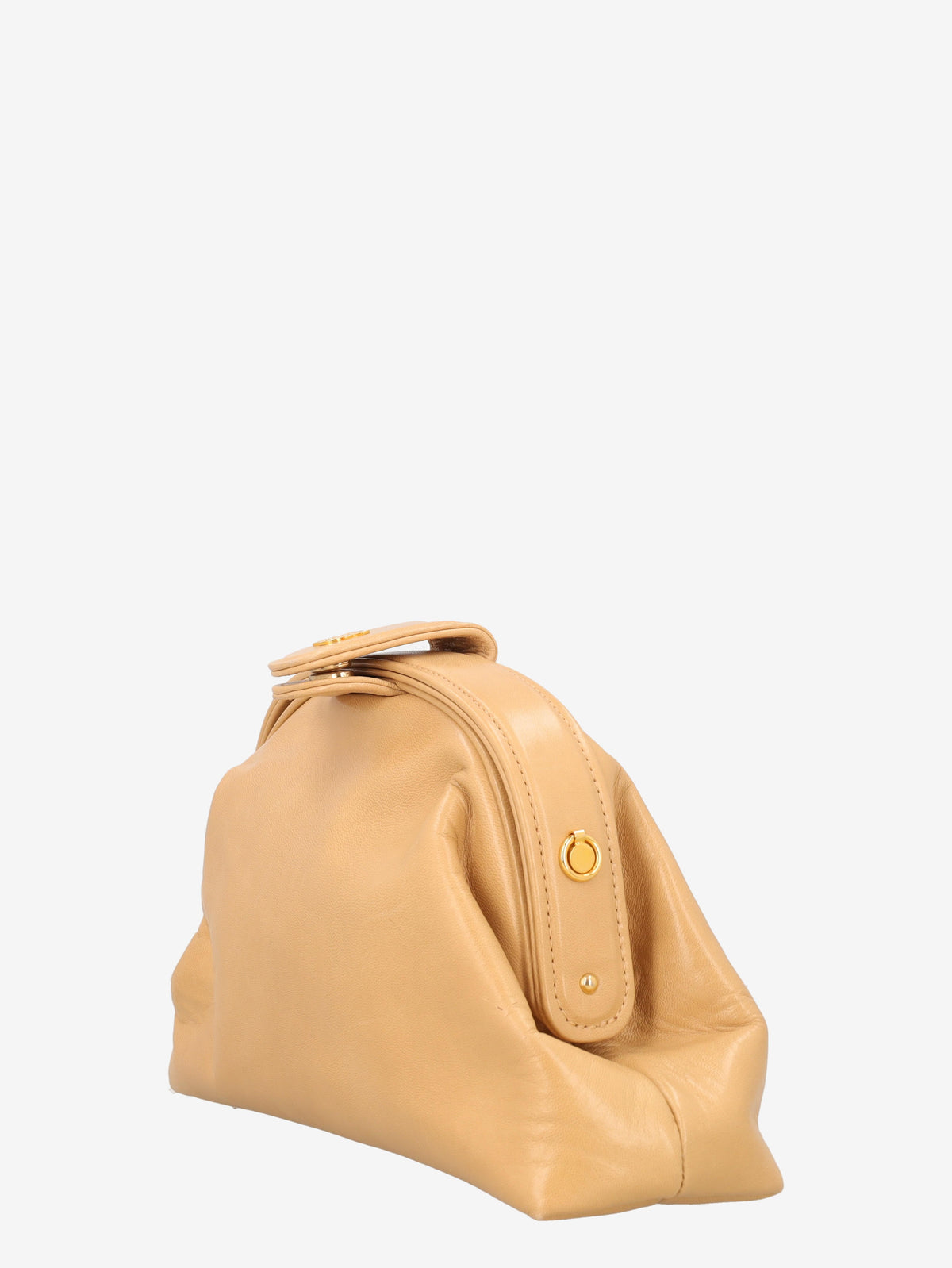 Pirovano Beige Bubble Clutch
