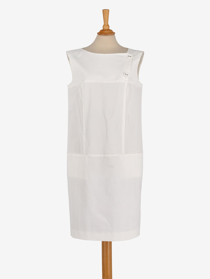 Giò Guerreri  White Midi Dress WCV241010139  Gio Guerrieri 