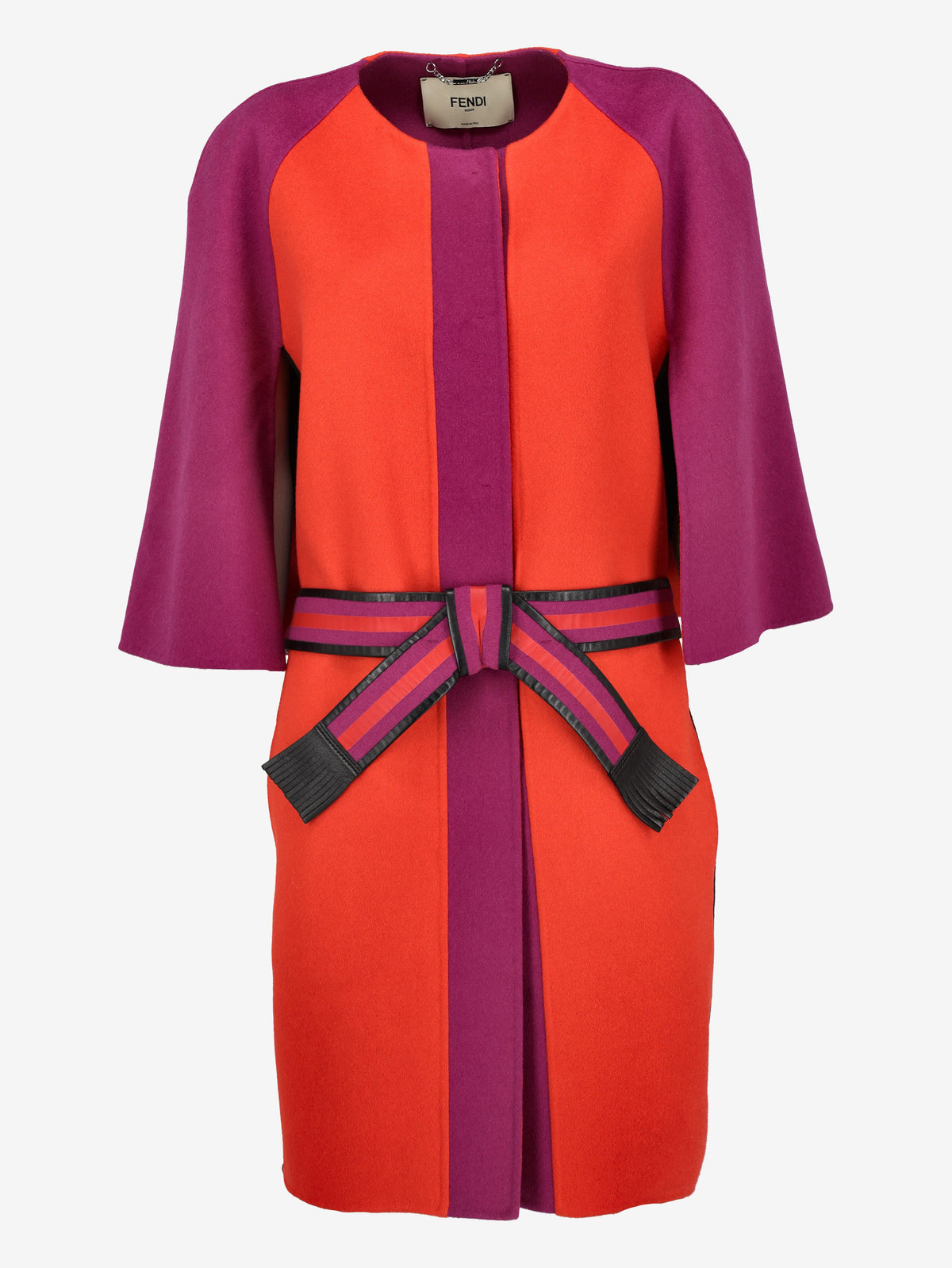 Fendi Multicolored Wool Cape Coat W27526.41  Fendi 