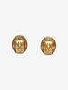Vintage Concave Elongated Clip-On Earrings W13426.41  Vintage 