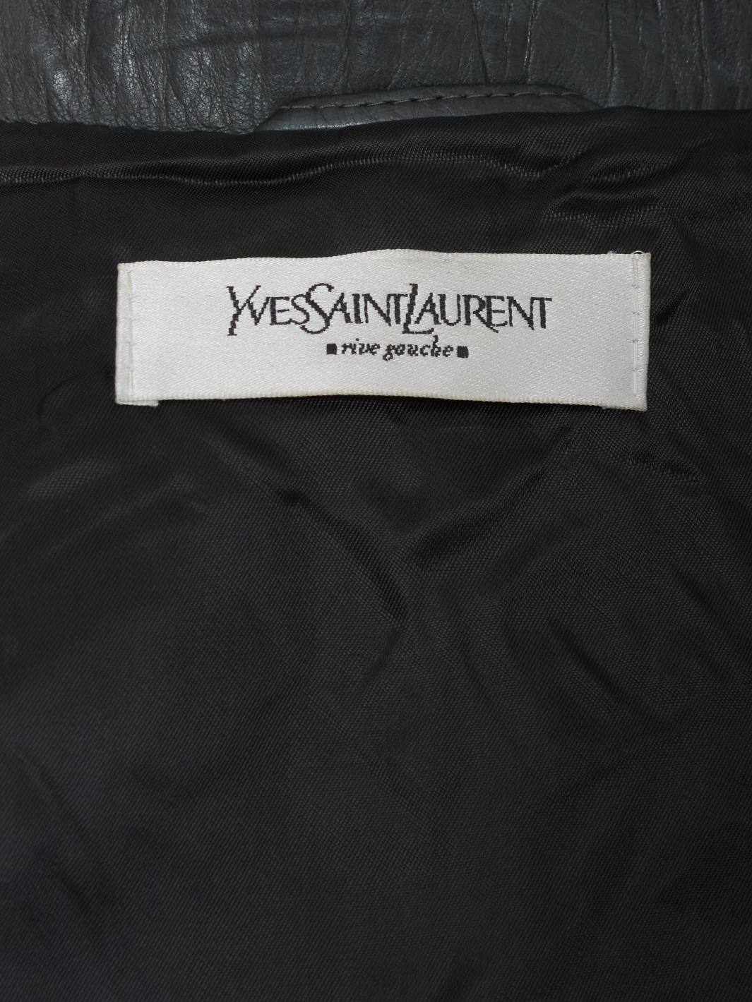 Yves Saint Laurent 绿色皮革钉状夹克