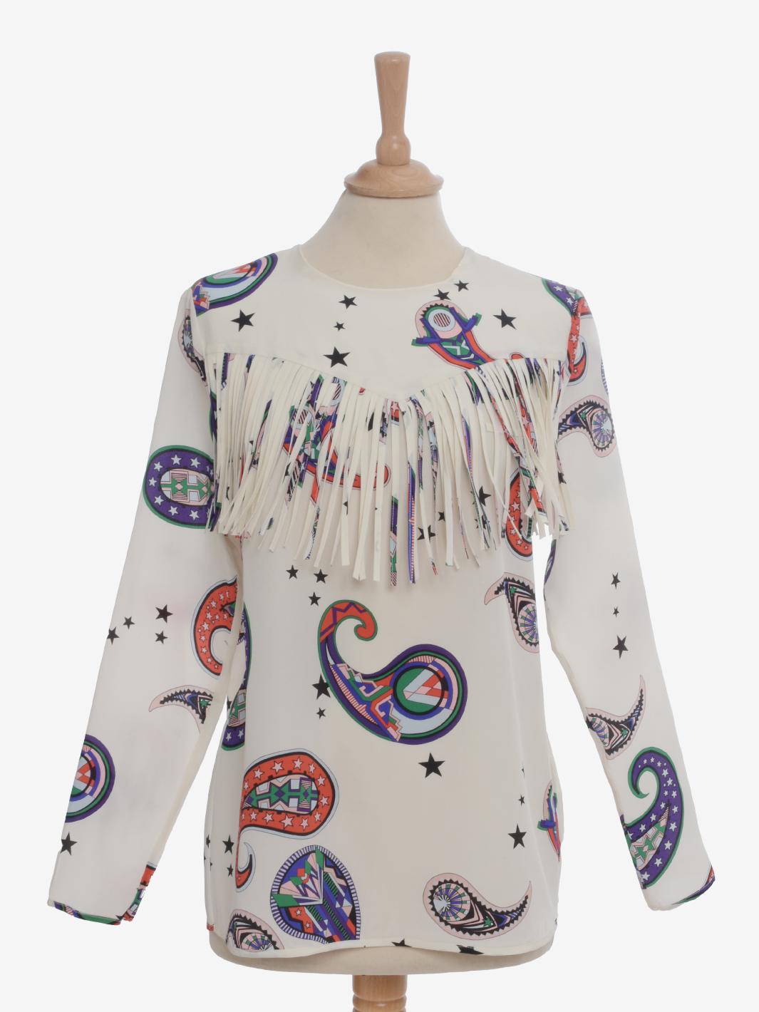 MSGM 流苏图案衬衫