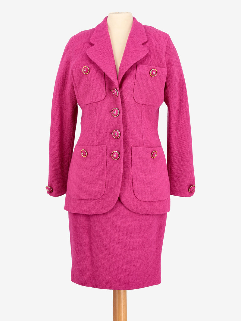 Vinatge Fuchsia Wool Suit WCV23051856  Vintage 
