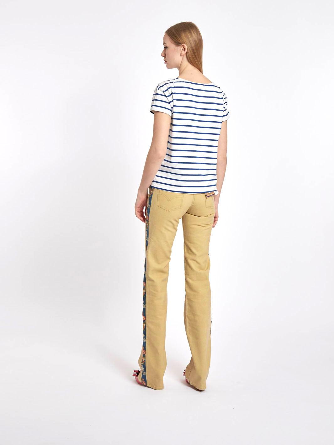 Y2K short sleeve marinière t-shirt customised by cavalli e Nastri 0503221B  Cavalli e Nastri 