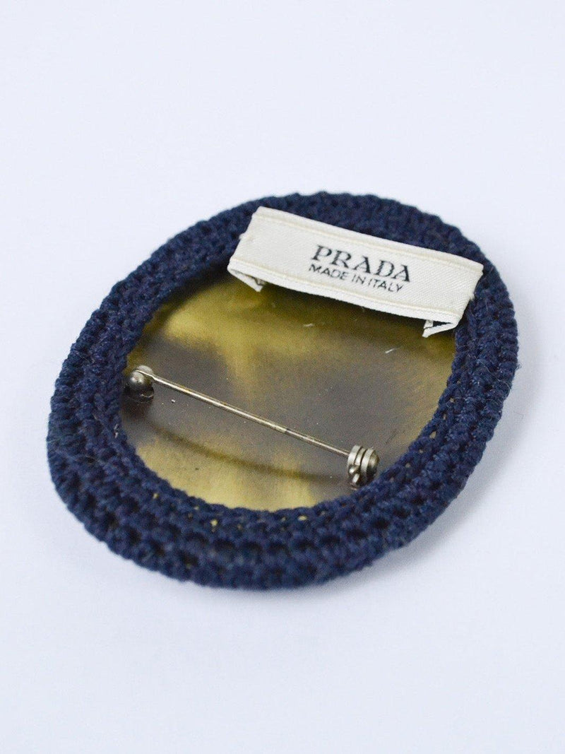 Y2K Prada brooch with crochet embroidery W22061033  Prada 
