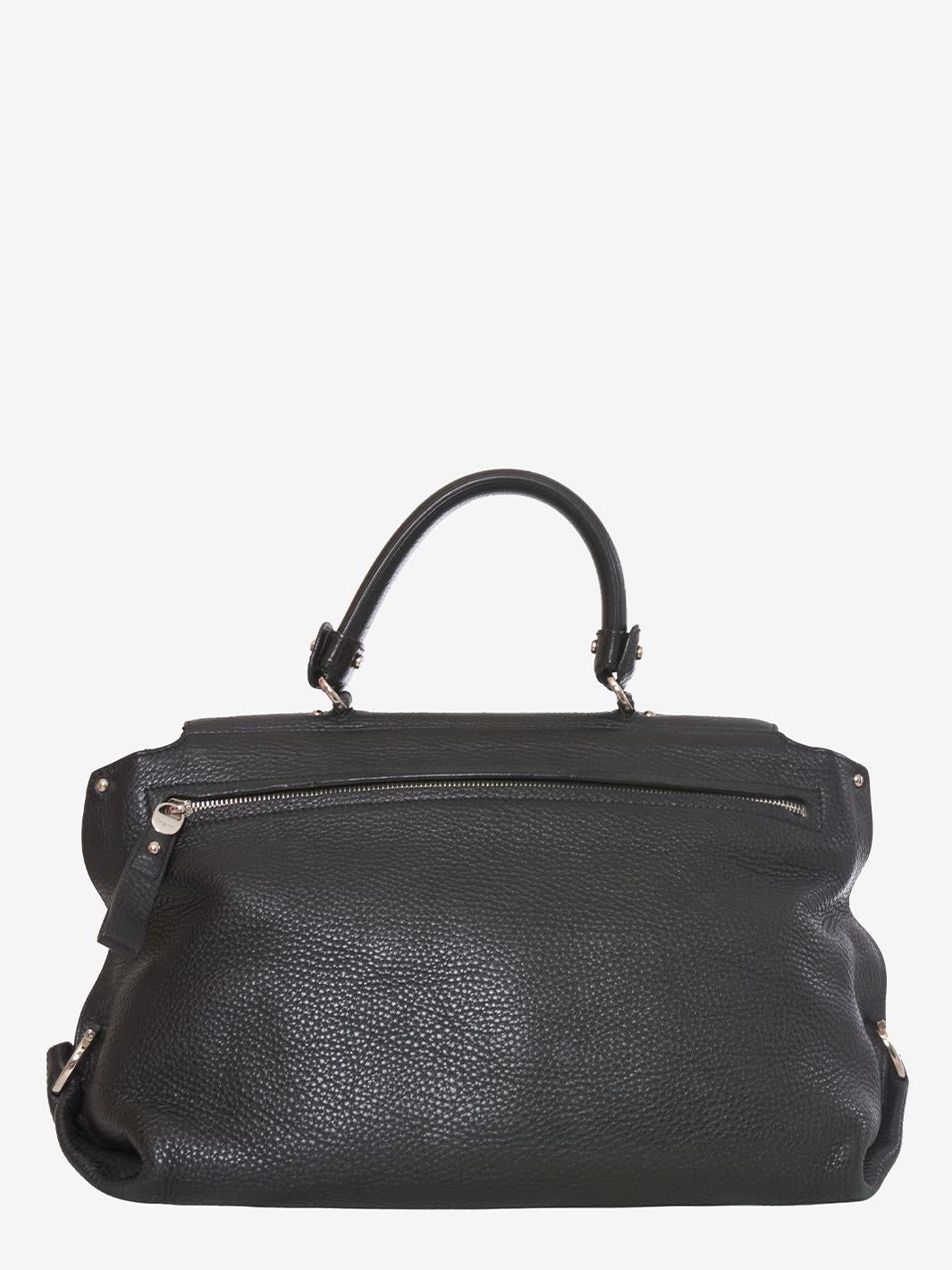 Salvatore Ferragamo Black grained leather bag