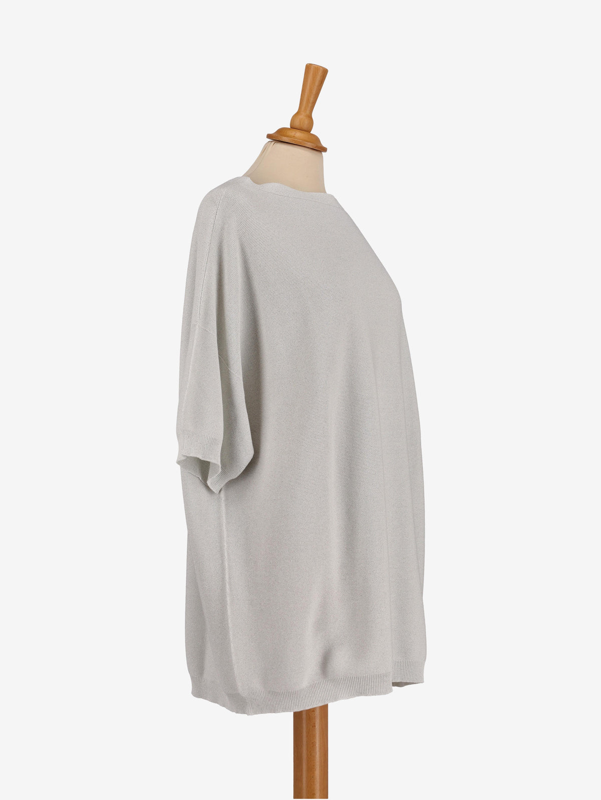Fabiana Filippi Silver Lurex Maxi Shirt
