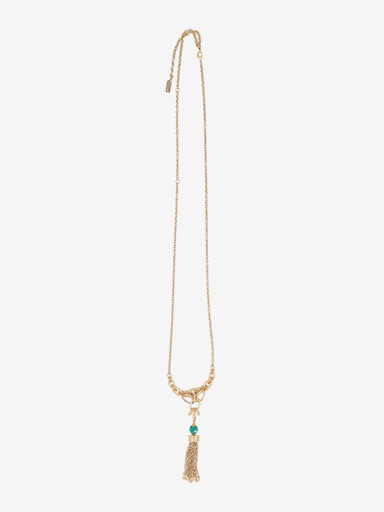 Chloé Gold-Tone Tassel Pendant Necklace W13426.105  Chloé 