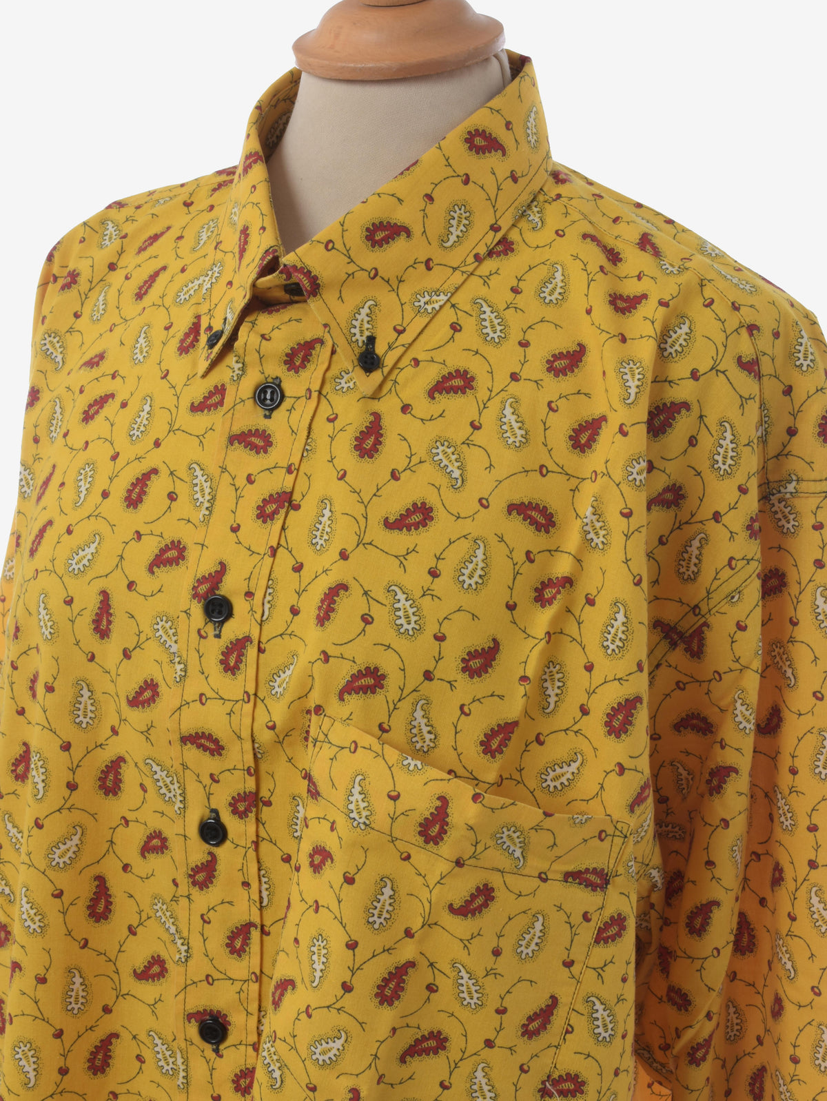 Souleiado Vintage Yellow Paisley Shirt WCV241010283  Souleiado 
