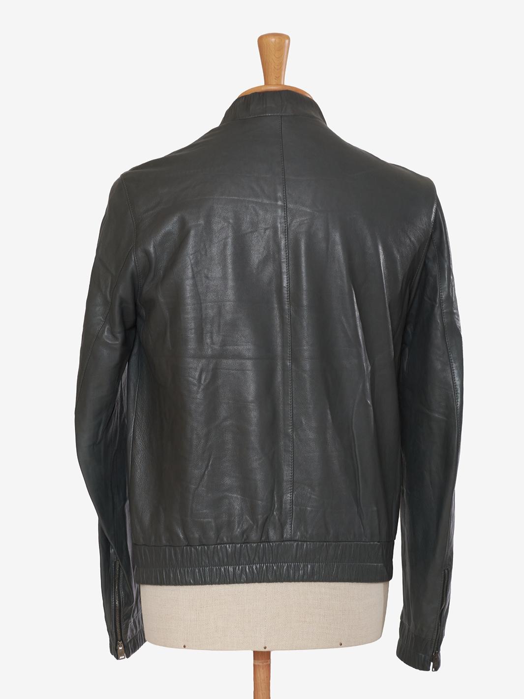 Yves Saint Laurent Green Leather Nail-like Jacket