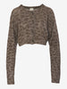 Krizia Leopard print crop cardigan