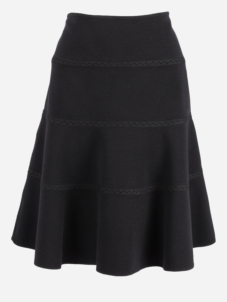 Alaia Wool Midi Skirt