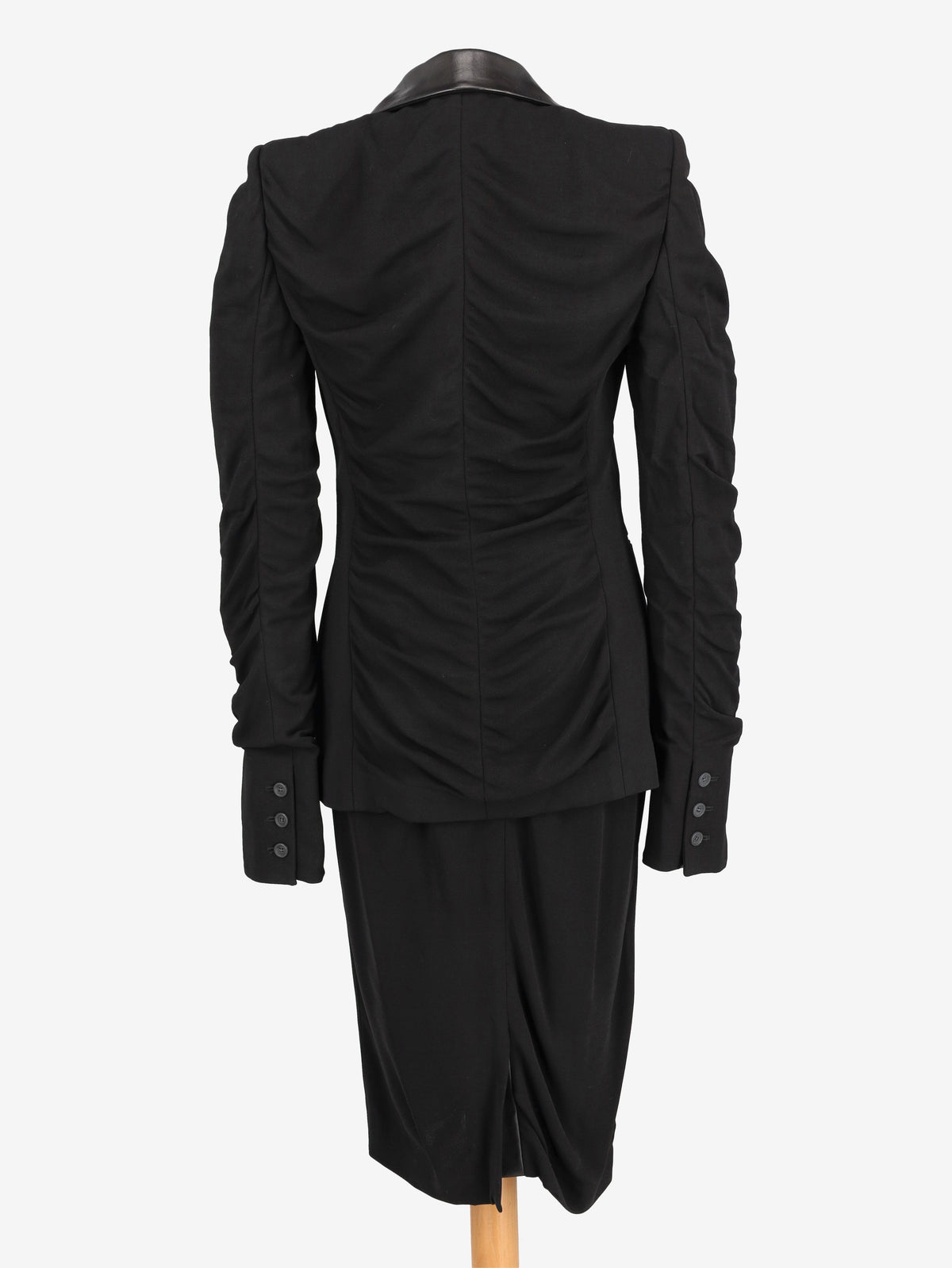 Basile Black Two-Piece With Leather Inserts W2511.53  Basile 