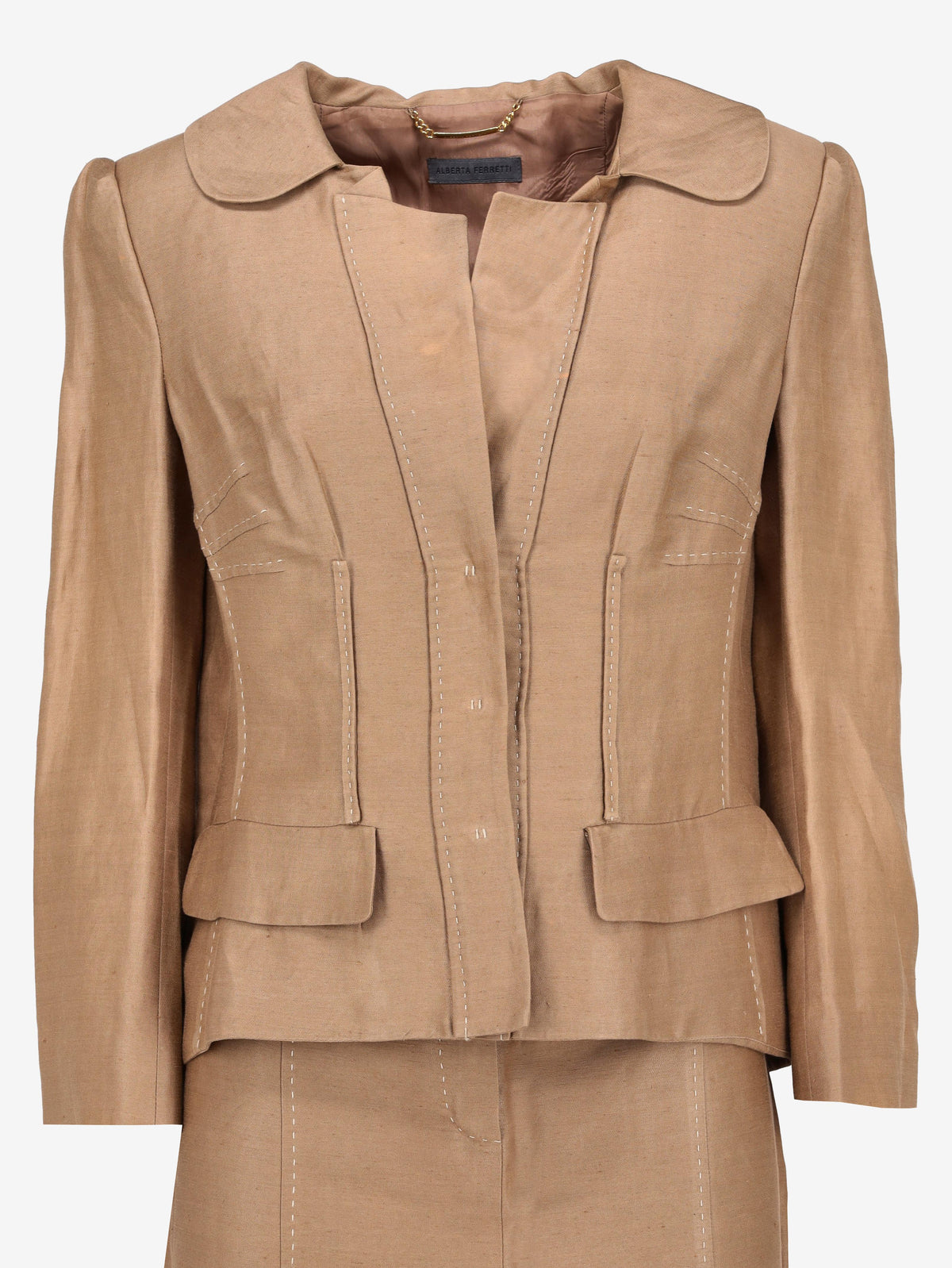 Alberta Ferretti Tailored Suit with Exposed Stitching Detail CVB22.33.2  Alberta Ferretti 