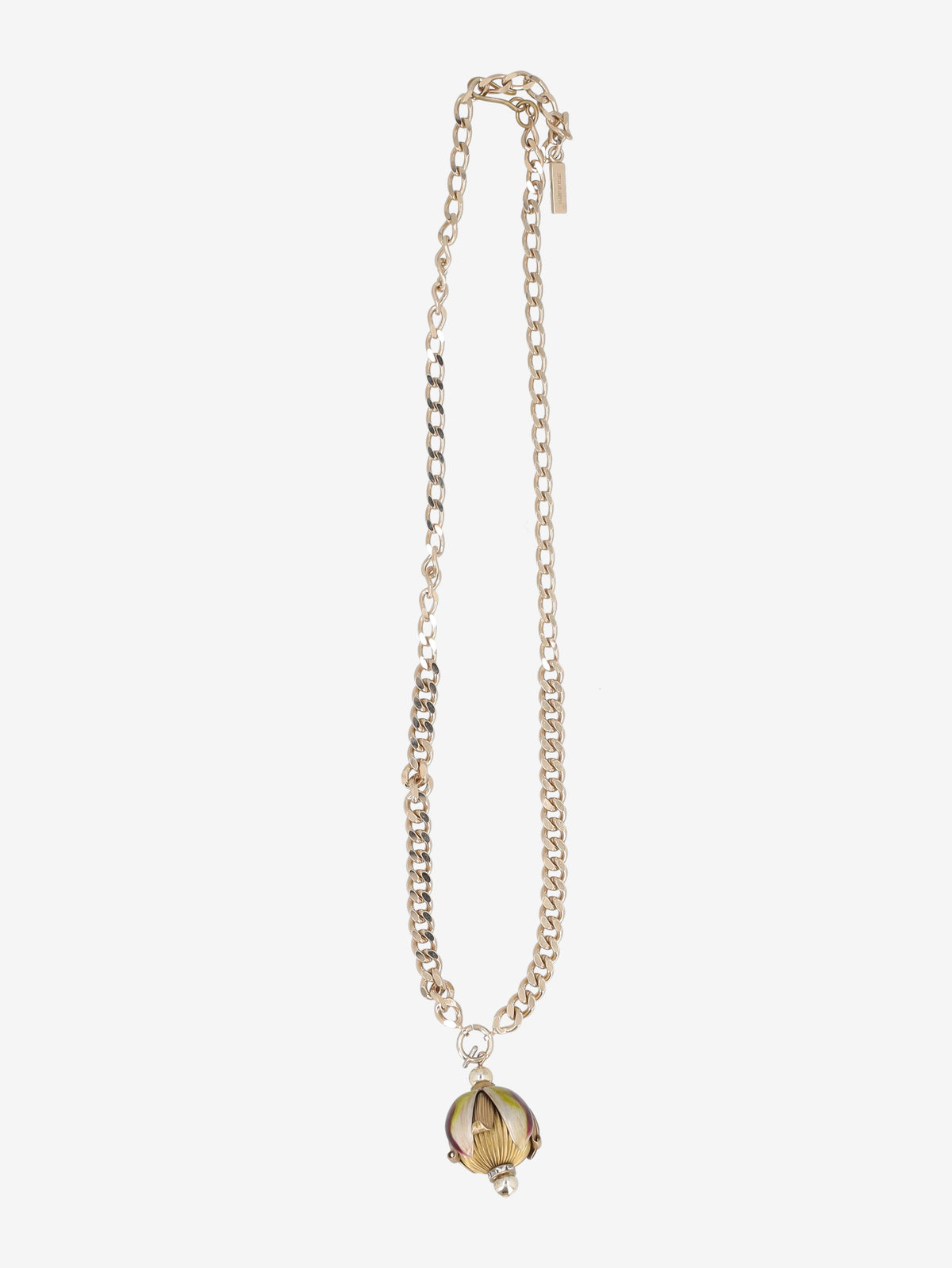 Escada Vintage Enamel Bud Pendant Chain Necklace W13426.103  Escada 