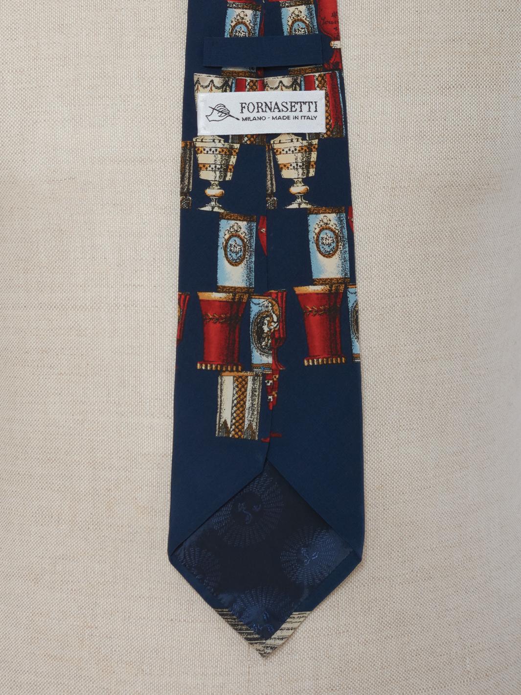 Fornasetti Silk Tie with Glasses Print W23092203  Fornasetti 