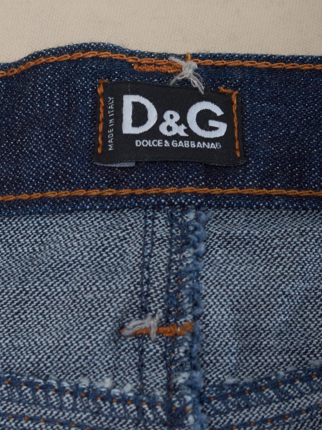 Gonna longuette in denim D&amp;G