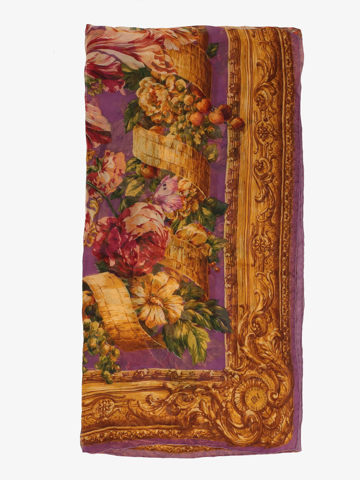 Foulard in seta a fiori Mantero